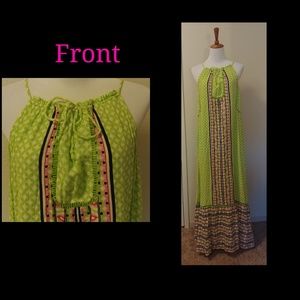 Lime green maxi dress